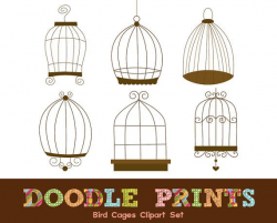 Digital Clip Art Printable - Bird Cages Design - Cage Clipart ...