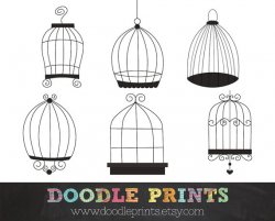 Digital Clip Art Printable Bird Cages Design Cage Clipart