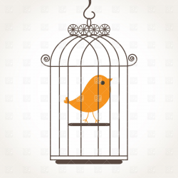 Canary In Cage Clipart