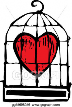 Vector Art - Heart in cage. Clipart Drawing gg55698256 - GoGraph