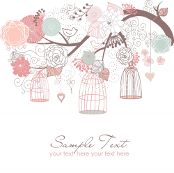 Cage clipart floral - Pencil and in color cage clipart floral
