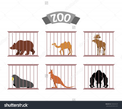 Cage clipart zoo cage - Pencil and in color cage clipart zoo cage