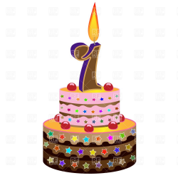 1st birthday cake clipart 9