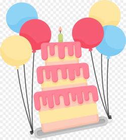 Torta Birthday cake Clip art - Balloon Decoration Cake png download ...