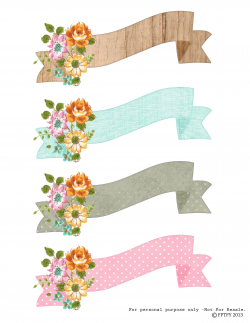 stock art images | Banners, Floral and Free printable banner