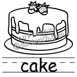 Clip Art Black And White Cake Clipart