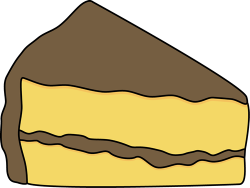 Yellow Cake Slice Clipart