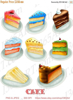 50% OFF Cake Clipart Cake Slices Birthday cake clip art