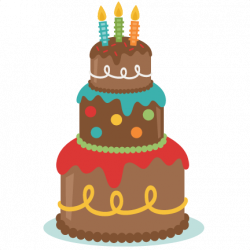 Birthday Cake SVG scrapbook cut file cute clipart files for ...