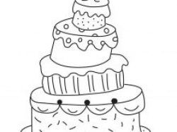 simple drawing: wedding cake - clip art library - Cake Ideas