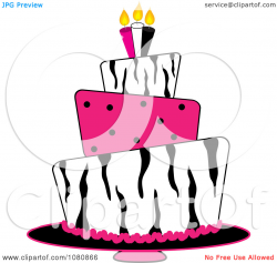 Funky Birthday Cake Clipart