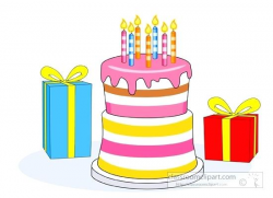 Birthday Greetings Cake Clipart Black And White No Candles Best ...