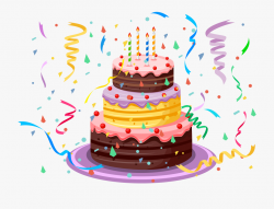 Birthday Cake With Confetti Png Clipart Picture - Happy ...