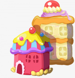 Cartoon Cake House, Cake, Houses, Cartoon Story PNG Image and ...