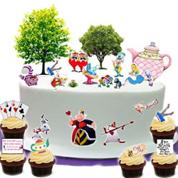 Alice In Wonderland Mad Hatters Tea Party Scene Edible Wafer Paper ...