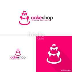 Flat and minimalist logo sweet Shop Logo Template Design Vector ...