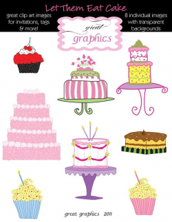 Cake Clip Art Digital Clip Art Cakes Printable Cake Clipart | Clip ...