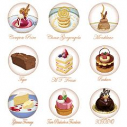 Elegante Cupcake Cake Clipart. Ilustración de por digistockdesign ...