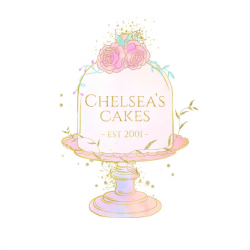 watercolor cake logo watercolor bakery logo pink cake stand