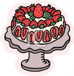 Strawberry Cake - Royalty Free Clipart Picture