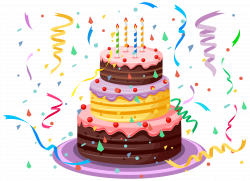 Birthday Cake with Confetti PNG Clipart Picture | Gallery ...