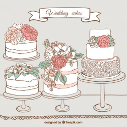 Wedding Cake clipart drawn - Pencil and in color wedding cake ...