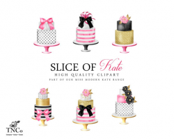 wedding cake clipart Watercolor clipart Pink cake clipart
