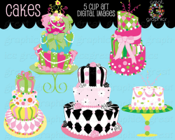 Whimsical Birthday Cake Clipart
