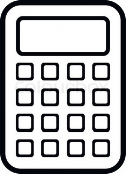 calculator clipart black and white 7 | Clipart Station