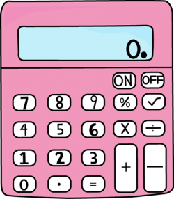 Pink Calculator Clip Art - Pink Calculator Vector Image