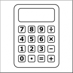 Clip Art: Calculator B&W Blank I abcteach.com | abcteach