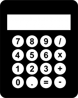 Clipart - Black And White Calculator
