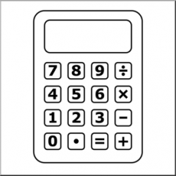 Calculator Clip Art Bw Blank Abcteach With Clipart Black And ...