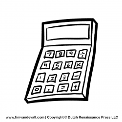 Calculator Clipart Black And White - Letters