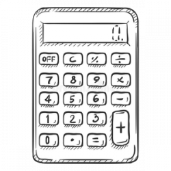Calculator Clip Art Bw Blank Abcteach With Clipart Black And ...