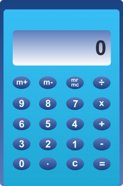 Calculator Blue Clipart