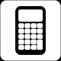 Calculator Clipart Black And White - Letters