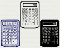 Calculator svg/calculator clipart/calculator svg/calculator  silhouette/calculator cricut cut files/clip art/digital download designs/svg
