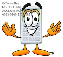 Stock Illustration of a Calculator Cartoon Character