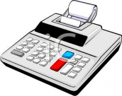 A Desk Calculator - Clipart