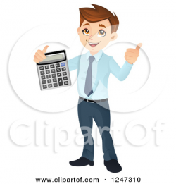 Calculator Worker Clipart