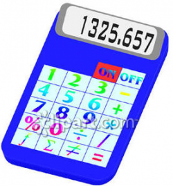 Colorful Calculator - Royalty Free Clipart Picture