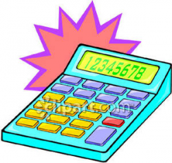 Numbers Displayed On A Calculator - Royalty Free Clipart Picture