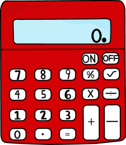 Red Calculator Clip Art - Red Calculator Vector Image