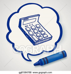 Vector Illustration - Doodle calculator. EPS Clipart ...