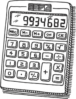 28+ Collection of Calculator Clipart Black And White | High quality ...