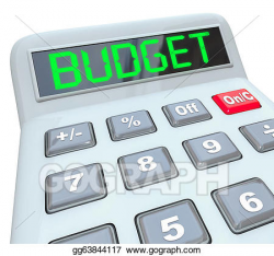 Stock Illustration - Budget word calculator home business finances ...