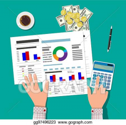 Vector Stock - Financial calculations. working process. Clipart ...
