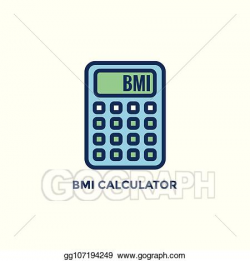 Vector Clipart - Bmi - body mass index icon with bmi ...