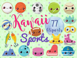 77 Cute Sports Clipart: KAWAII GAMES Football